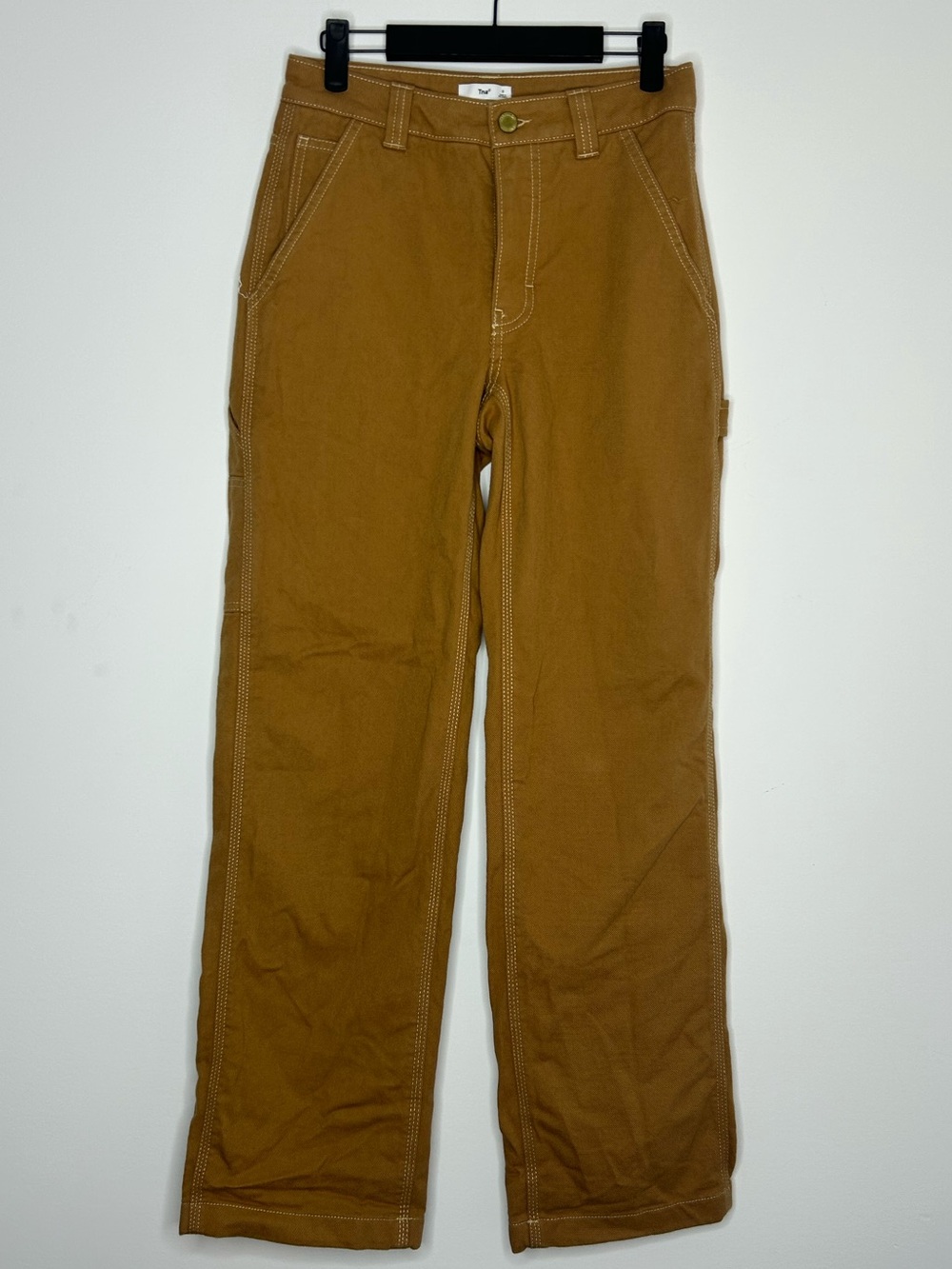 TNA Straight-Leg Carpenter Pants in Caramel Brown